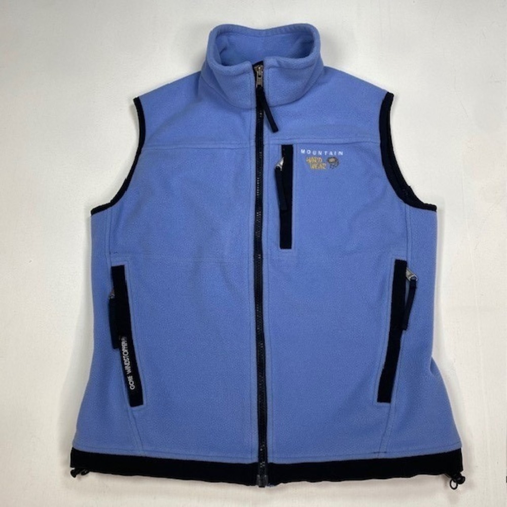 Mountain Hardwear Gore Windstopper Fleece Vest Blue Womens Size 6 Made in USA